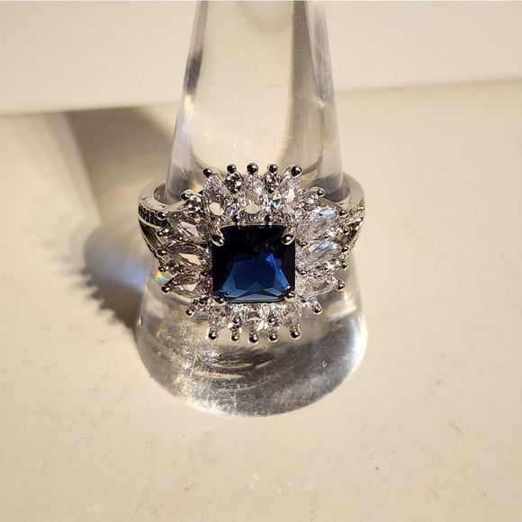 ❤️  BLUE STARBURST RING WOMAN - Picture 3 of 5